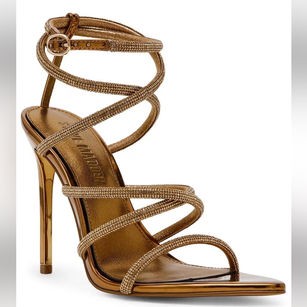 Steve Madden
Struts-R Metallic Rhinestone Strappy Dress Sandals